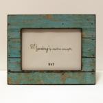 5x7 Wood Photo Frame Weathered Rustic Turquoise